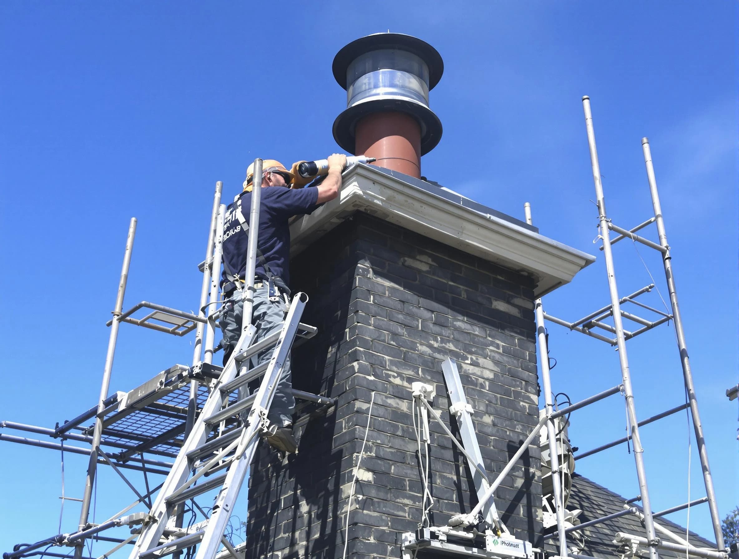 Sturdy chimney crown finished by Mountain Park Chimney Sweep in Mountain Park, GA