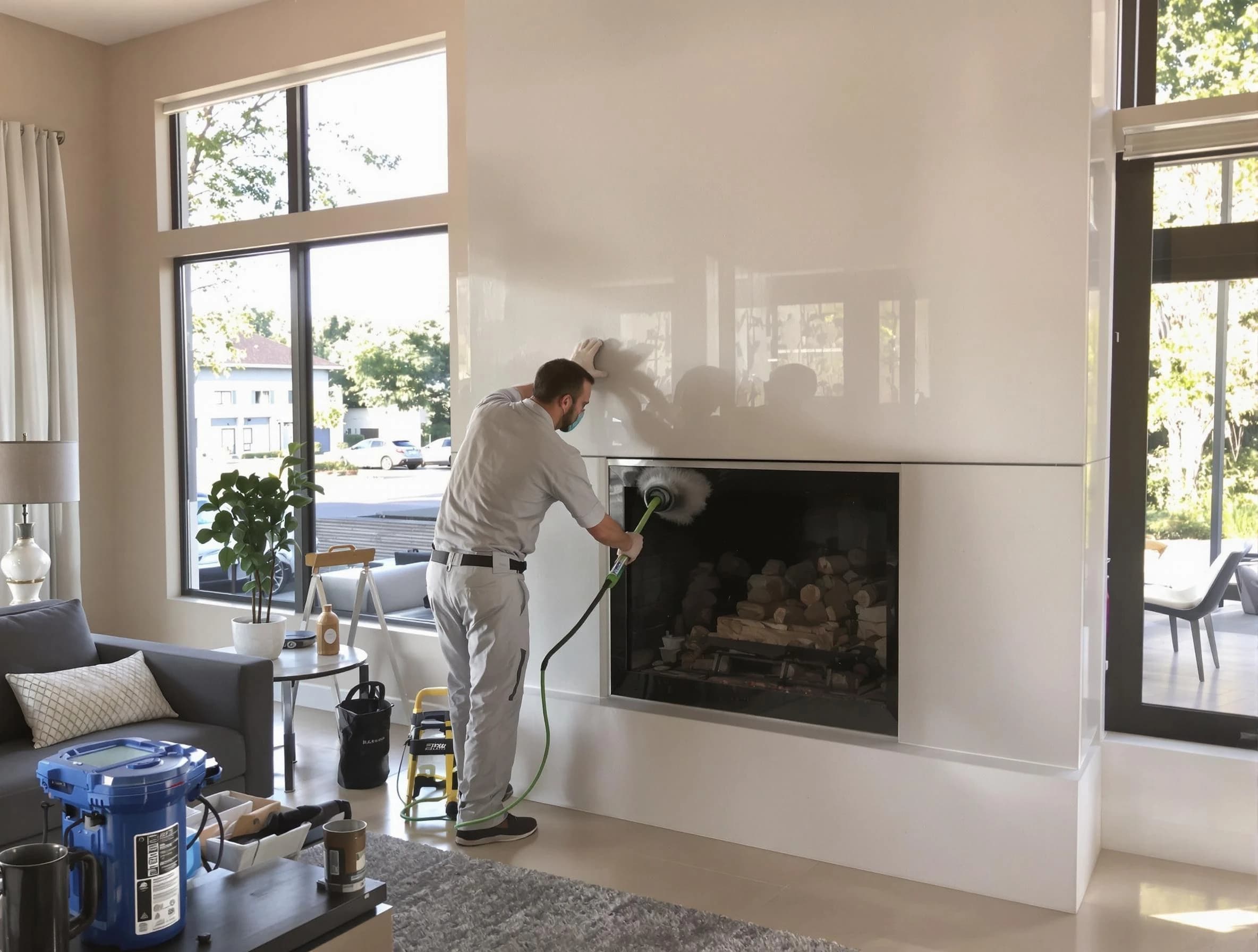 Mountain Park Chimney Sweep performing thorough soot removal in Mountain Park, GA