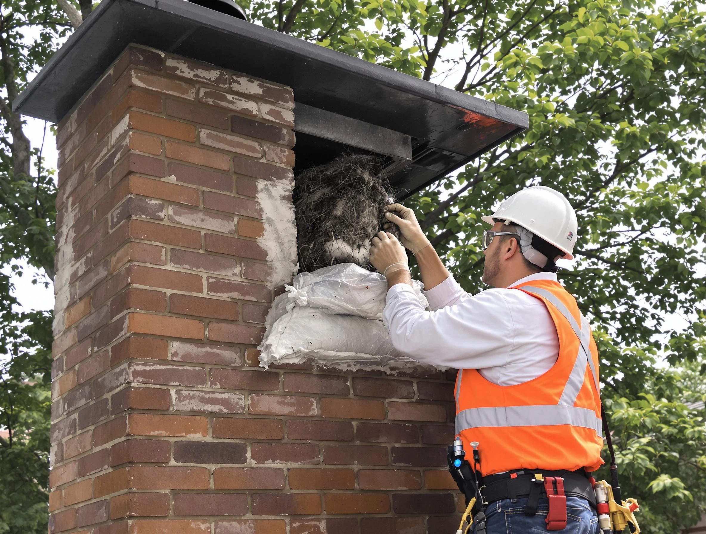 Humane removal of debris and animals by Mountain Park Chimney Sweep in Mountain Park, GA