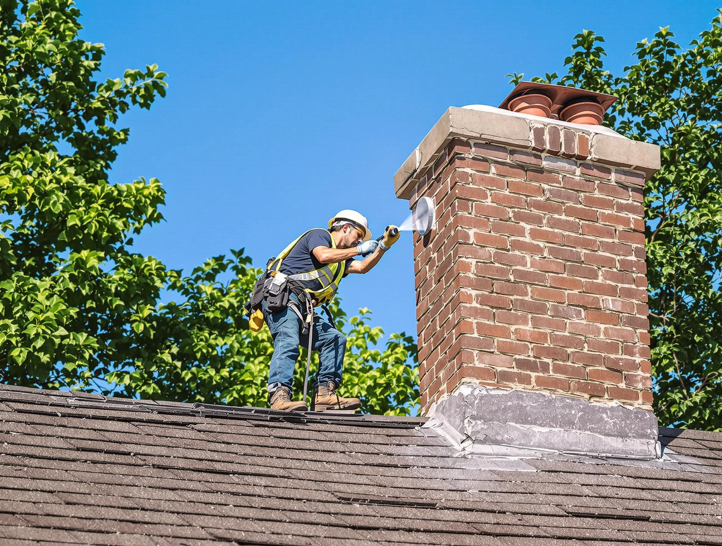 Mountain Park Chimney Sweep performing an inspection with advanced tools in Mountain Park, GA